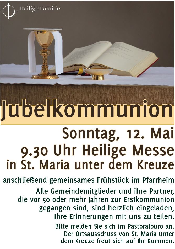 2024-05 MuK Jubelkommunion (c) Pixabay/Vera Lender